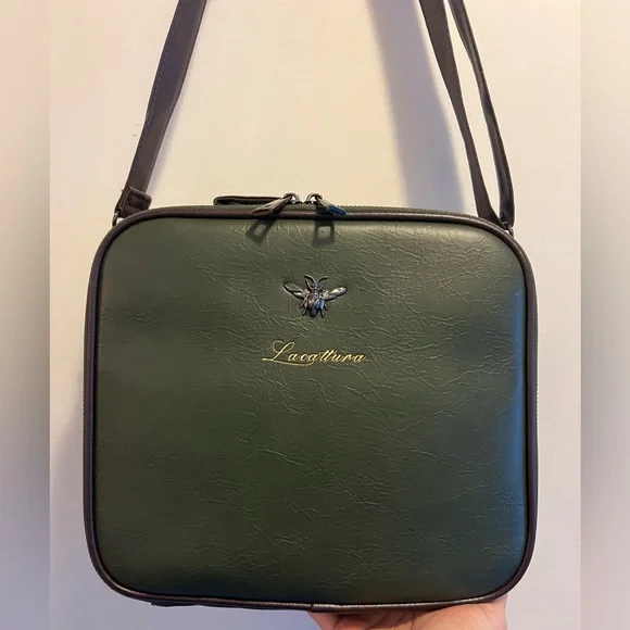 LACATTURA Travel Makeup bag, Leather Makeup Train Case - NWOT - Picture 7 of 13